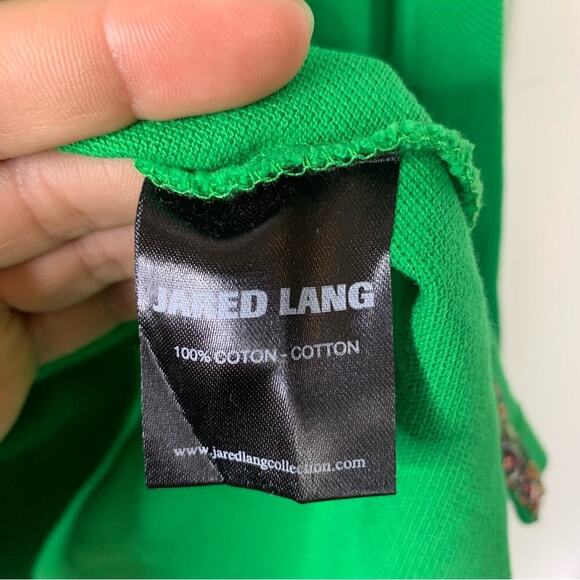 Jared‎ Lang green polo long sleeves shirt size large - Picture 4 of 5